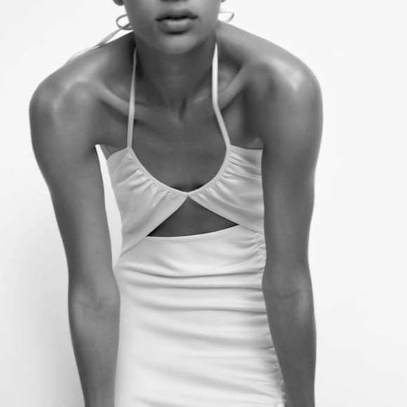 NWT Zara Cutout White Mini Dress - Picture 8 of 11